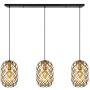 Lucide WOLFRAM 21417/03/02 Závesná lampa 3x60w/e27 ip20
