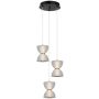 Italux Tica PND-83949-3-BK Závesná lampa 1x22W/LED 3000K 950lm IP20