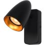 Italux Tino WL-36748-1R-BK-GD Stena svietidlo 1x10W/GU10 IP20
