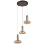 Italux Carote PND-24011-3-COPP Závesná lampa 3x16W/LED 3000K 1002lm IP20