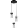 Italux Merto PND-40930-3A-BK Závesná lampa 3x40W/E14 IP20