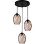 Italux Novala PND-3031-3A-BK-CF Závesná lampa 3x40W/E27 IP20
