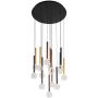 Italux Alinos PND-24019-14A-BK Závesná lampa 14x58W/LED 3000K 4410lm IP20