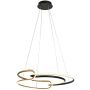 Italux Casar PND-24002-BK-GD Závesná lampa 1x40W/LED 3000K/4000K/6000K 3400lm IP20