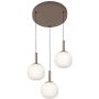 Italux Montes PND-02217-3-BRO Závesná lampa 1x18W/LED 3000K/4000K/6000K 2200lm IP20
