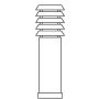 Norlys ALTA 293BC Stojanová lampa 1x9W/E27 IP65