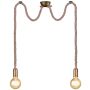 Trio ROPE 310100204 Závesná lampa 2x60w/e27 ip20