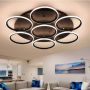 Altavola Design Ledowe okręgi LA078/CE_7_out_3k_black Stropná lampa 7x86W/LED 3000K 5160lm IP44