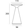 Maxlight FUNGHI T0064 Stolná lampa 1x1.6w/led 2700k 160lm ip44