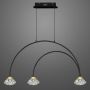 Altavola Design Tiffany LA059/CL1_black Závesná lampa 3x3x3W/LED 3000K 540lm IP20