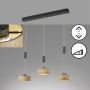 Fischer&Honsel SHINE-WOOD 61093 Závesná lampa 3x9W/LED 2700K 2900 lm IP20