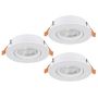 Eglo BARRANCO 902262 Vstavané downlight svetlo 3x4.5W/LED 2700K, 4000K, 6500K 3X450lm ip20