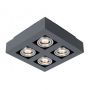 Italux CASEMIRO IT8002S4-BK/AL Natáčané downlight svetlo 4x50W/GU10