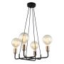 Italux BETTY MDM-3901/4 BK+BRO Závesná lampa 4x40W/E27 IP20
