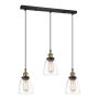 Italux FRANCIS MDM-2563/3 GD+CL Závesná lampa 3x40W/E27