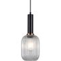 Italux ANTIOLA PND-5588-1M-BK+CL Závesná lampa 1x40W/E27 IP20