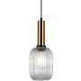 Italux ANTIOLA PND-5588-1M-BRO+CL Závesná lampa 1x40W/E27 IP20