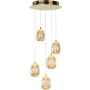Italux HUELTO PND-22112132-5A-CHPN Závesná lampa 5x24W/LED 3000K 1450LM IP20