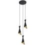 Italux MALIA PND-85949-3 BK+GD Závesná lampa 3x40W/E27 IP20