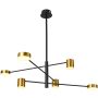 Italux REMDAL PND-16374-6 BK+GD Žiarovka 6x30W/LED 3000K 847LM IP20