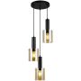 Italux SARDO PND-5581-3A-BK+AMB Závesná lampa 3x40W/E27 IP20