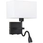 Italux NORTE WL-1122-2-BL-BM-RC-WH Stena svietidlo 2x60W, 3W/E27, LED 3000K 350LM IP20