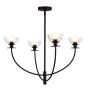 Elstead Lighting Sylvia ALM-SYLVIA4-BK-CL Žiarovka 4x40W/E14 IP20