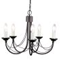Elstead Lighting CARISBROOKE CB5-BLACK Žiarovka 5x60W/E14