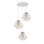 TK Lighting DIAMOND SILVER 4277 Závesná lampa 3x60W/E27