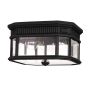 Feiss COTSWOLD LANE FE-COTSLN-F-BK Stropné svietidlo 2x60W/E27 IP44