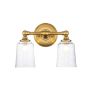 Feiss Hugeunot Lake FE-HUGOLAKE2BATH-BB Stena svietidlo 2x3.5W/G9 IP44