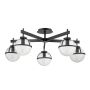 Hinkley Lighting Hollis HK-HOLLIS-5-C-BK Stropná lampa 5x40 W/E14 ip44