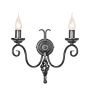 Elstead Lighting HARLECH HR2A-BLACK Stena svietidlo 2x60W/E14