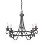 Elstead Lighting HARLECH HR5-BLACK Žiarovka 5x60W/E14