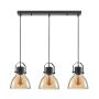 Italux DARLENA PND-22371-3-BK+AMB Závesná lampa 3x40W/E27 IP20