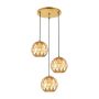 Italux HILO PND-22341-3SA-GD Závesná lampa 3x40W/E27 IP20