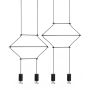King Home FLUSSO LINE JD0032-4P Závesná lampa 4x3W/G9 3000K 960LMLM IP20