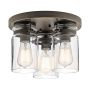 Kichler BRINLEY KL-BRINLEY-F-OZ Stropné svietidlo 3x60W/E27