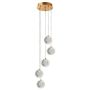 Light Prestige Brillant LP-3303/5P GD Závesná lampa 5x28W/LED 3000K|4000K|6000K 2220lm IP20