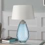 Elstead Lighting LENA LARGE LENA-TL-L-BLUE-OWSS Stolná lampa 1X7W/GU10+1x60W/E27