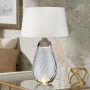 Elstead Lighting LENA LARGE LENA-TL-L-SMOKE-OWSS Stolná lampa 1X7W/GU10+1x60W/E27