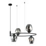 Italux ROXANE MDM-4046-4 BK+SG Závesná lampa 4x40W/E27 IP20