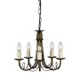 Elstead Lighting MINSTER MN5-BLK-GOLD Žiarovka 5x60W/E14