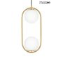 King Home AURELIA TWIN MSE010100303 Závesná lampa 2x40W/E14 IP20