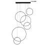 King Home CIRCULO SIX MSE010100371 Závesná lampa 6x156W/LED 3000K 12480LM IP20
