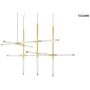 King Home MIKADO MSE1501100487 Závesná lampa 30W/LED 3000K 2400lm