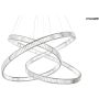 King Home WAVE MSE1501100197 Závesná lampa 20W/LED 3000K 9600lm