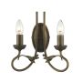 Elstead Lighting OLIVIA OV2-BLK-GOLD Stena svietidlo 2x60W/E14