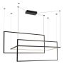 Maxlight GEOMETRIC P0271D Závesná lampa 3x26,6W/LED 3000K 6400LM IP20