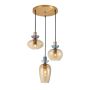 Italux Fanda PND-31882-3A-GD-AMB Závesná lampa 3x40W/E27 IP20